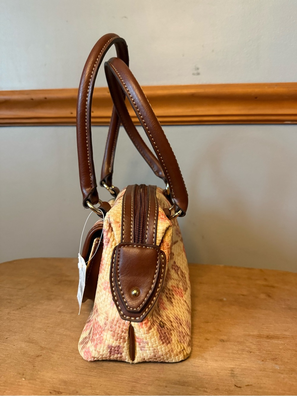 Etienne Aigner Juliet Collection vintage straw mini satchel. - Picture 2 of 12